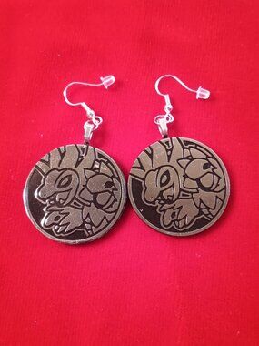 Hydreigon Pokemon coin hook earrings